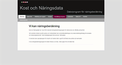 Desktop Screenshot of kostdata.se
